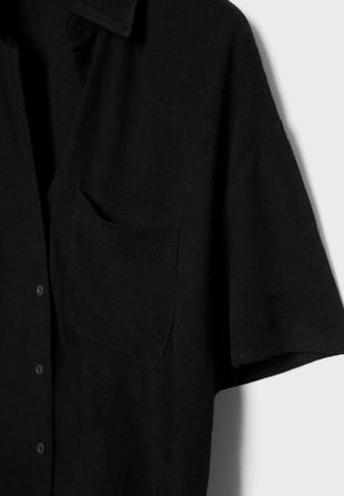 Рубашка с короткими рукавами из льна- Заказать в России