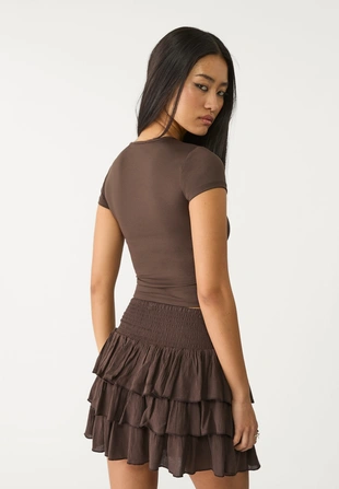 Мини-юбка с оборками- Заказать в России