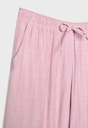 Длинные струящиеся брюки с текстурой- Заказать в России