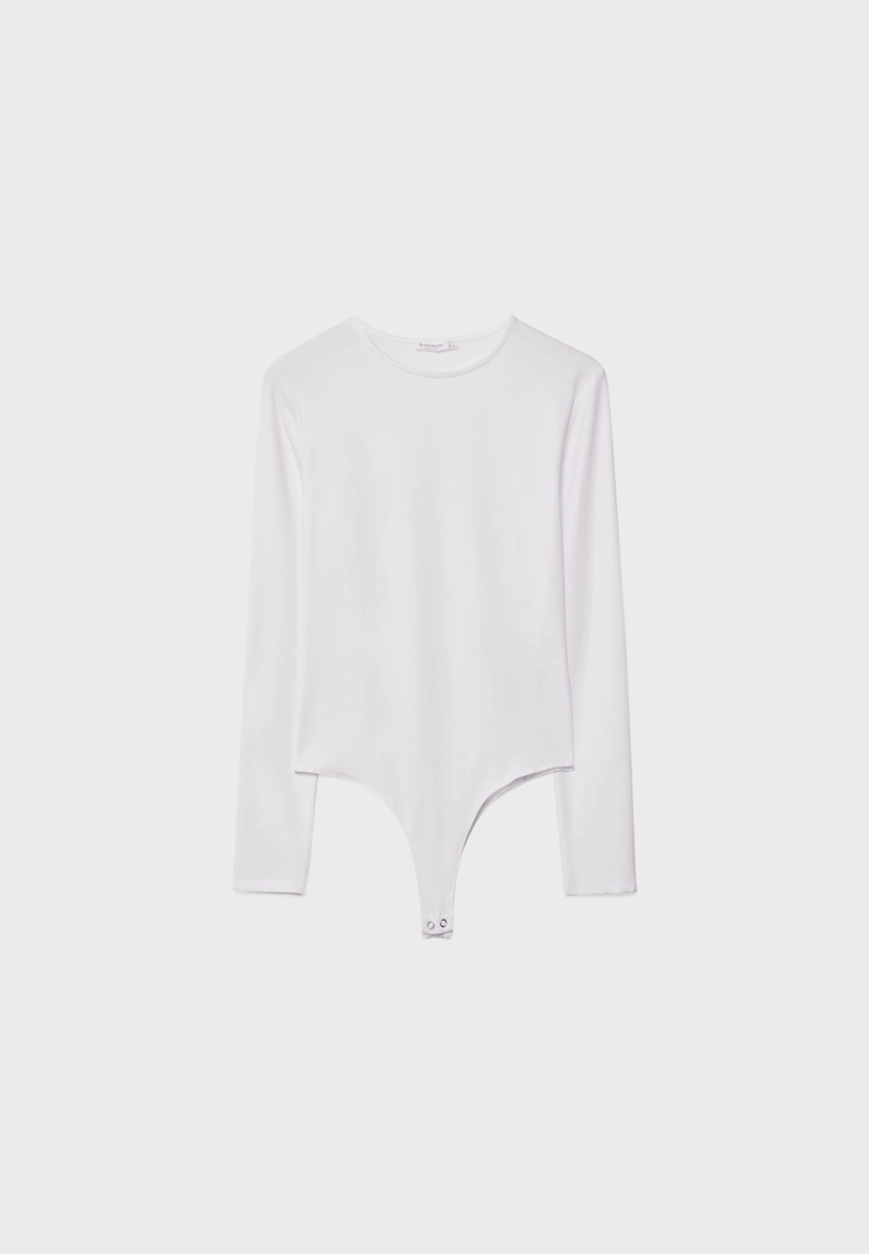 Боди с длинными рукавами из полиамида