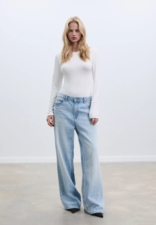 Боди с длинными рукавами из полиамида- Заказать в России