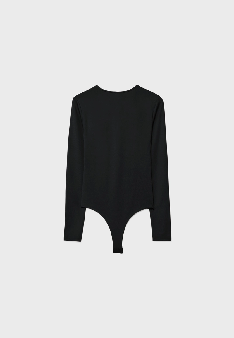 Боди с длинными рукавами из полиамида