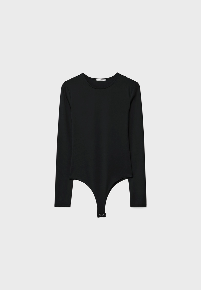 Боди с длинными рукавами из полиамида