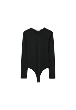 Боди с длинными рукавами из полиамида- Заказать в России