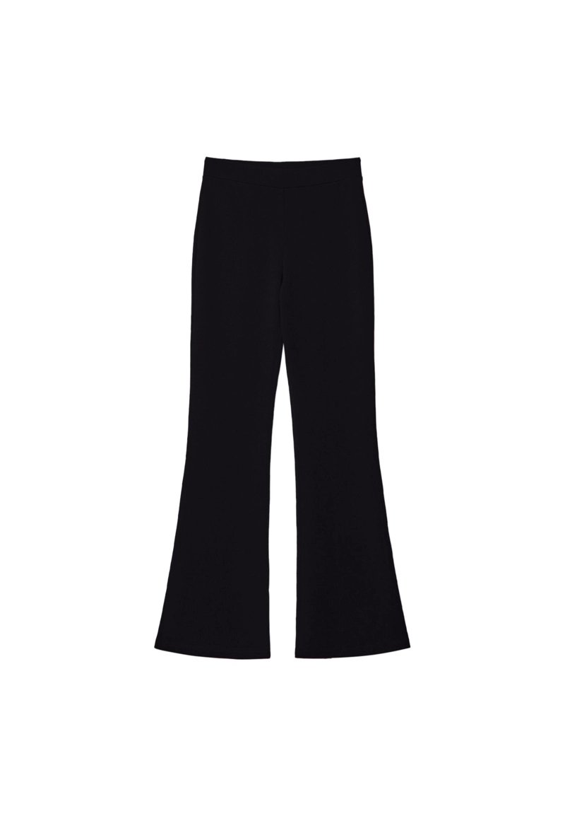 Брюки клеш из гладкого трикотажа