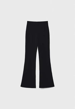 Брюки клеш из гладкого трикотажа- Заказать в России