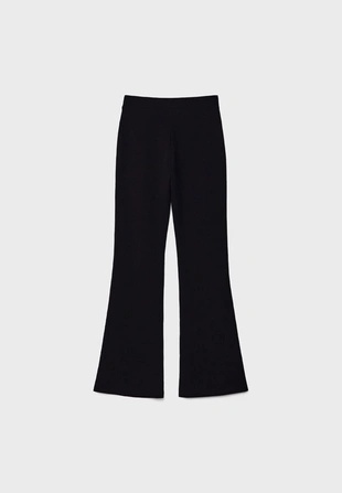 Брюки клеш из гладкого трикотажа- Заказать в России