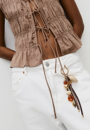 Брелок-подвеска в форме сердца с бусинами- Заказать в России