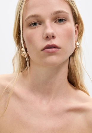 Набор из 2 комбинированных серег-колец- Заказать в России