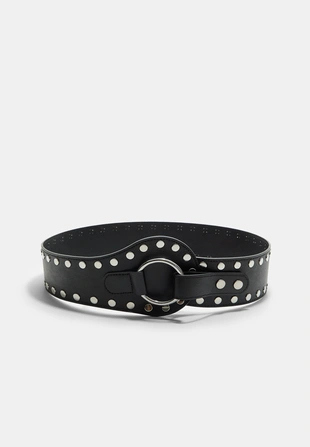 Широкий ремень с заклепками- Заказать в России