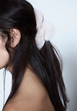 Заколка-клип для волос из искусственного меха- Заказать в России