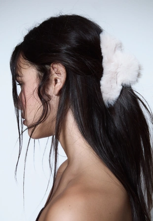 Заколка-клип для волос из искусственного меха- Заказать в России