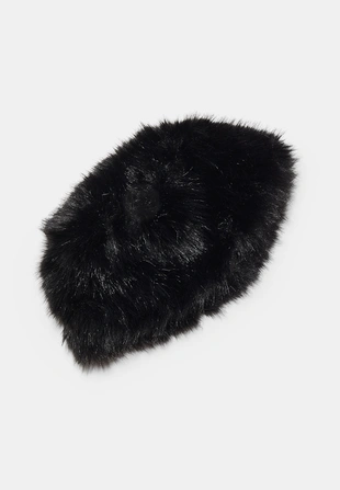 Круглая шапка из искусственного меха- Заказать в России