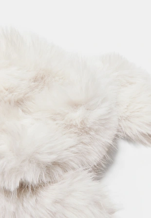 Шапка-ушанка с помпонами из искусственного меха- Заказать в России