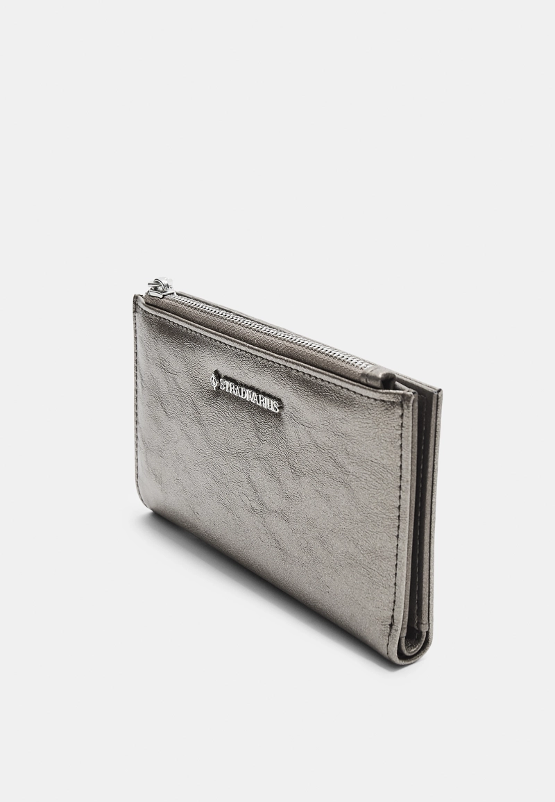 Удлиненный кошелек для карт с блестящей отделкой