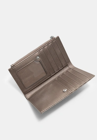 Удлиненный кошелек для карт с блестящей отделкой- Заказать в России