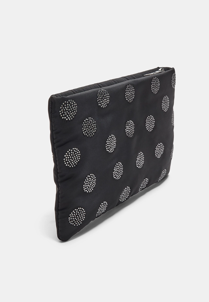 Плоская косметичка с блестящей отделкой