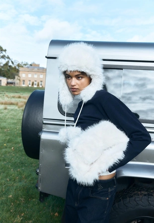 Прямоугольная сумка через плечо из искусственного меха- Заказать в России