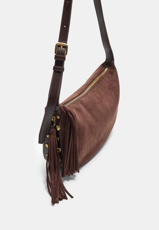 Сумка с бахромой из искусственной замши- Заказать в России