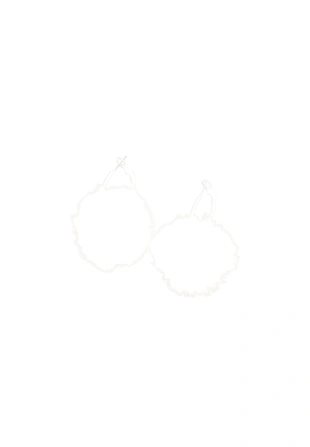 Мини-серьги-кольца с помпоном из искусственного меха- Заказать в России