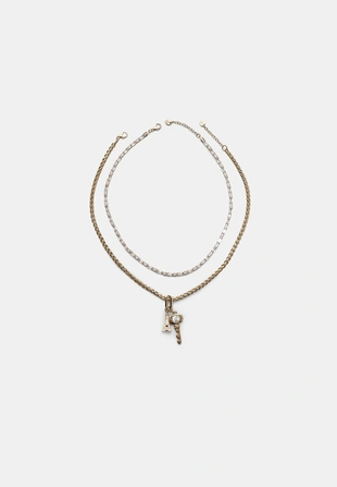 Набор из 2 колье с блестящей отделкой и подвесками- Заказать в России