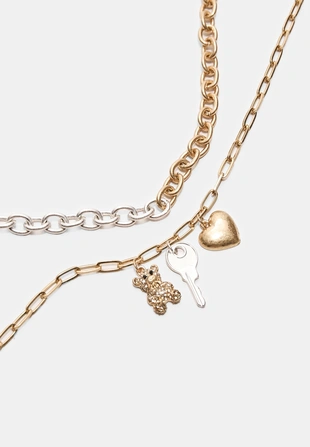 Набор из 2 колье с разными подвесками- Заказать в России