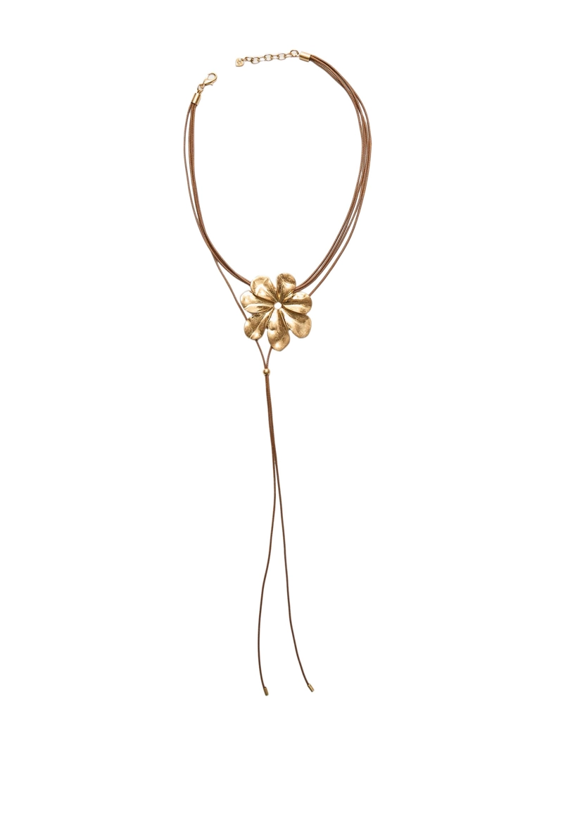 Ожерелье-шнурок с цветком