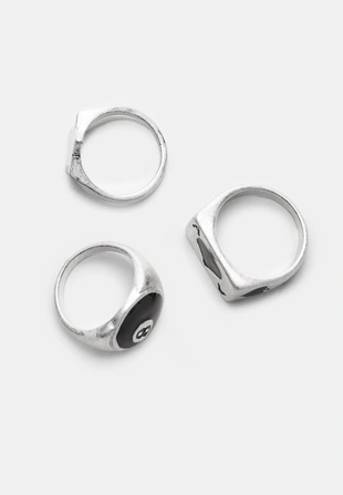 Набор из 3 комбинированных колец- Заказать в России