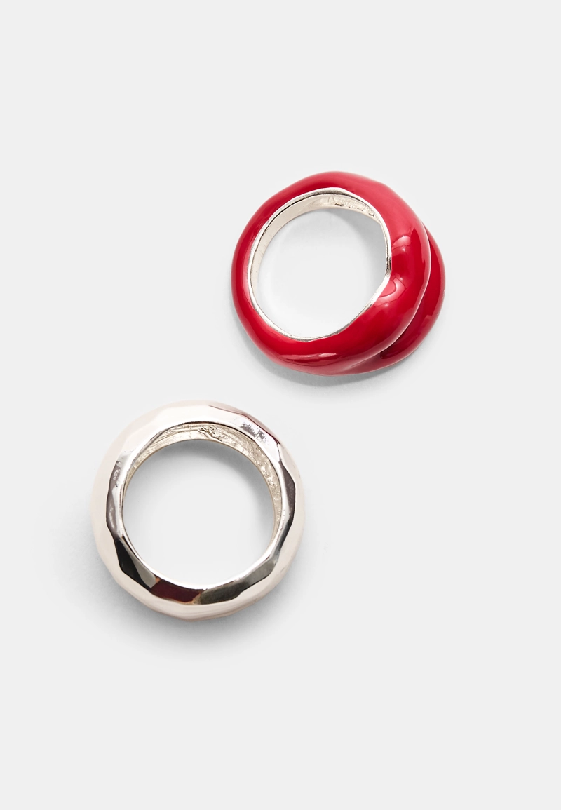 Набор из 2 колец с губами и диском