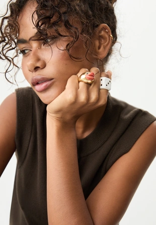 Набор из 2 колец: кубик и уточка- Заказать в России