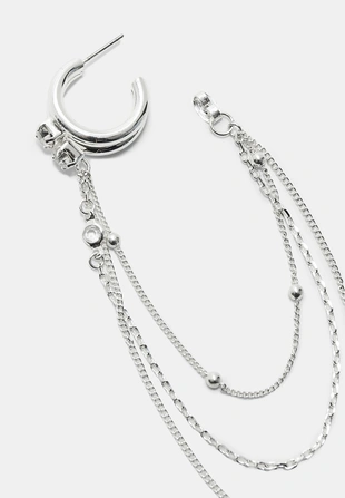 Длинные серьги с кольцами и цепочками- Заказать в России