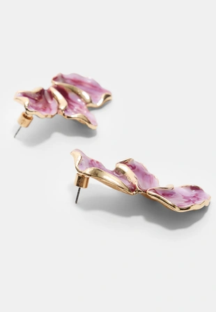 Серьги-веера с эмалью- Заказать в России