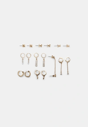 Набор из 9 серег с вишнями и блестящей отделкой- Заказать в России