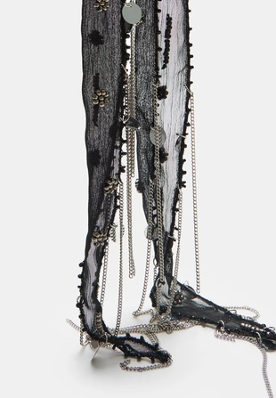 Тонкий платок с бусинами- Заказать в России