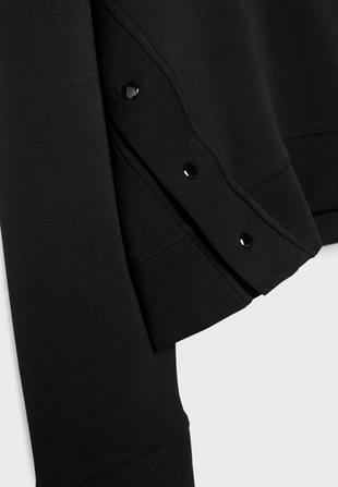 Толстовка с капюшоном из мягкой ткани с пуговицами- Заказать в России