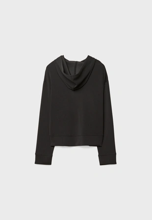 Толстовка с капюшоном из мягкой ткани с пуговицами- Заказать в России