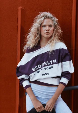 Толстовка оверсайз с принтом- Заказать в России