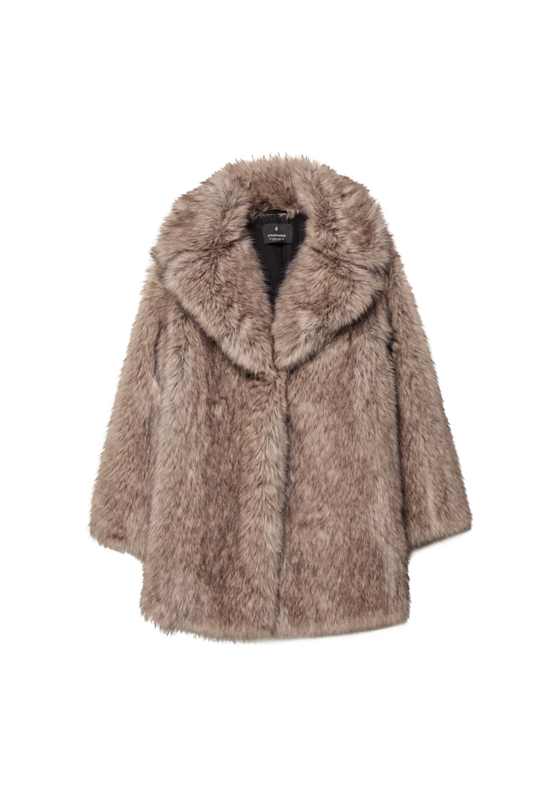 Пальто стандартной длины из искусственного меха