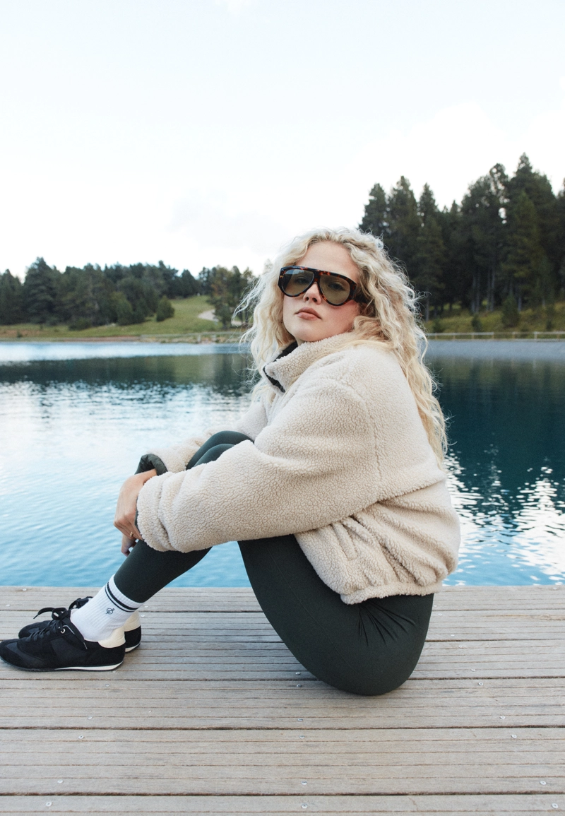 Двусторонняя стеганая куртка из искусственной овчины