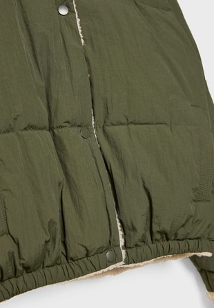 Двусторонняя стеганая куртка из искусственной овчины- Заказать в России