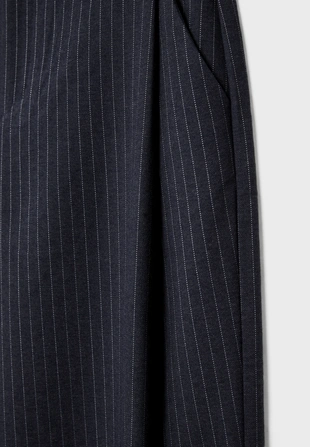 Брюки в полоску с защипами- Заказать в России