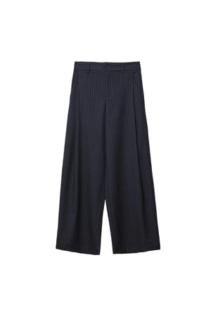 Брюки в полоску с защипами- Заказать в России