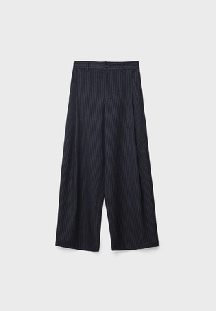 Брюки в полоску с защипами- Заказать в России