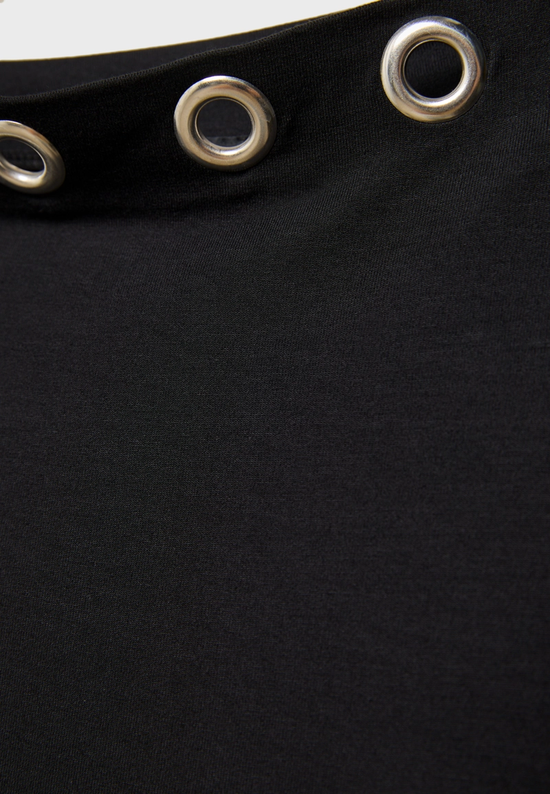 Футболка асимметричная с люверсами