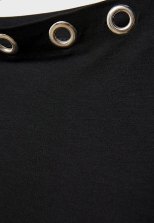 Футболка асимметричная с люверсами- Заказать в России