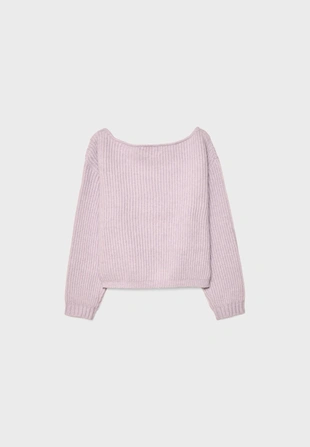 Трикотажный свитер с вырезом «лодочка»- Заказать в России