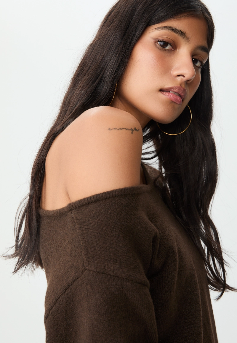 Асимметричный трикотажный джемпер