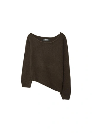 Асимметричный трикотажный джемпер- Заказать в России