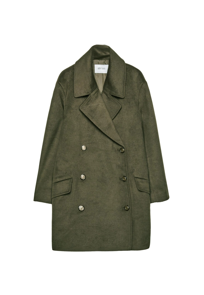 Двубортное пальто