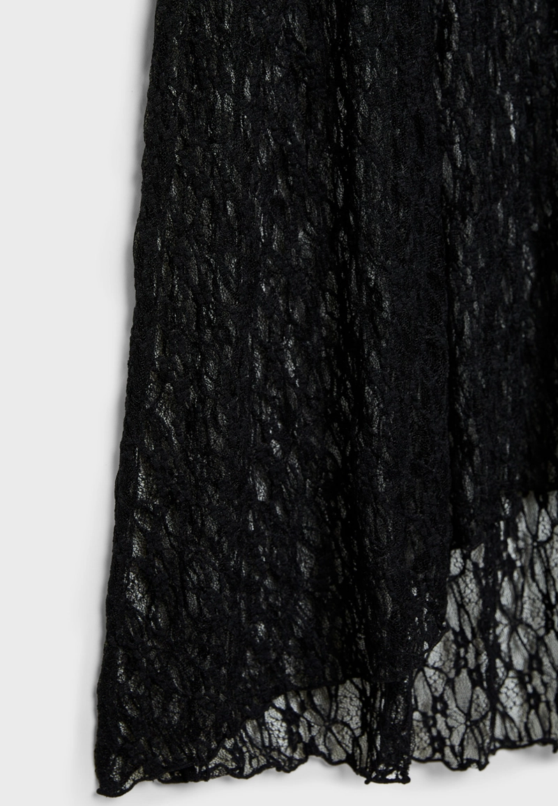 Кружевная юбка миди